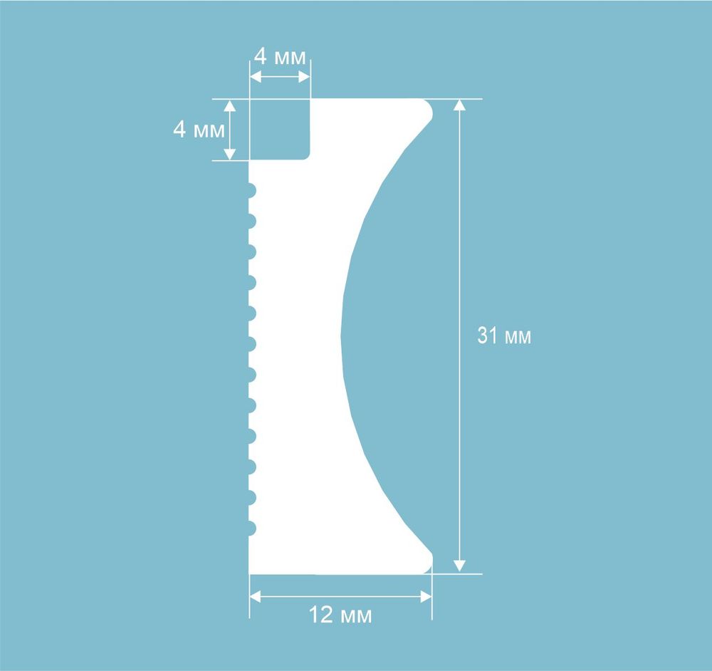 Молдинг финишный Ecopolymer, 12x12 мм
