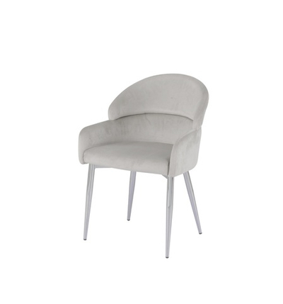 Стул обеденный Берклей серый, ножки хром