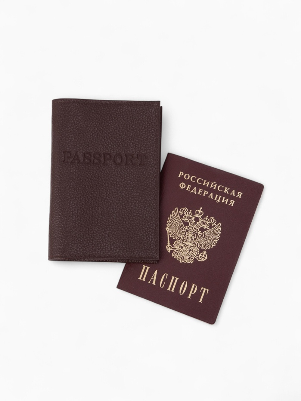 Обложка для паспорта 9,5*0,5*13,5, загран, флотер бордо  2785101
