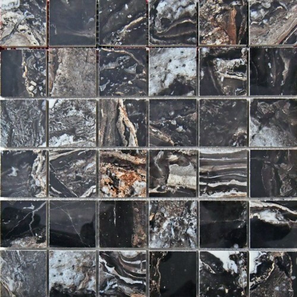 Мозаика Nairobi Black Polished 5x5 30x30