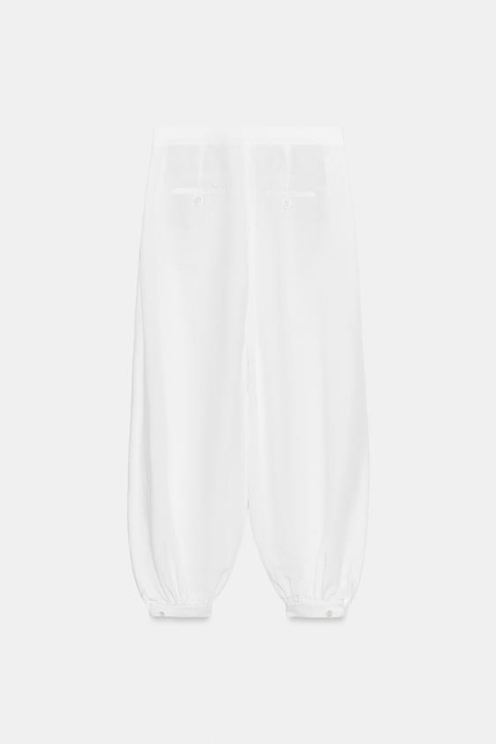 ZARA БРЮКИ-БАЛЛОНЫ — ZW COLLECTION, БЕЛЫЙ