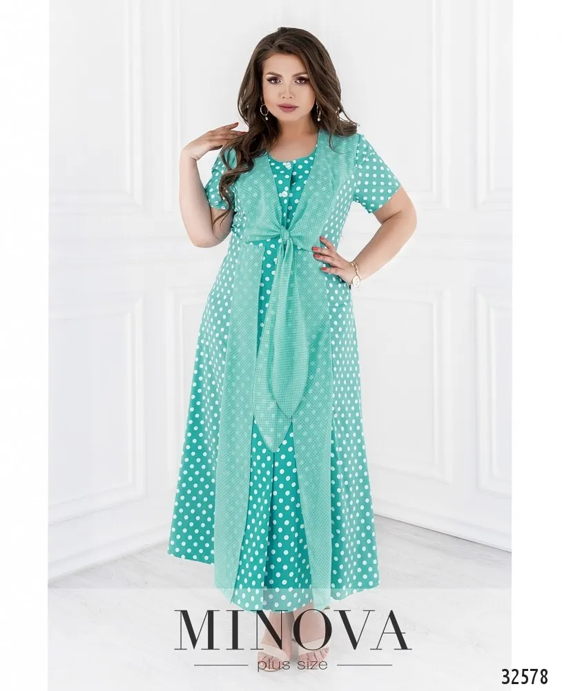 Платье 367-бирюза Minova