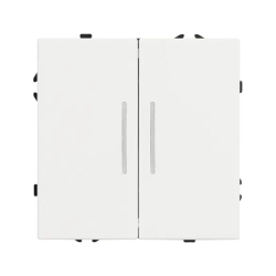 Механизм выключателя двухклавишный проходной LED SWT-NOBE-MKP2-SFPL-L-WH (230V, 10A) (Arlight, -) 054240