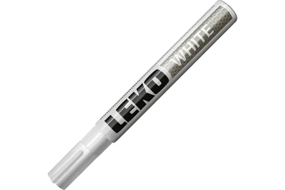 Маркер LEKON Standart с нитроэмалью, 4мм, белый, 011904