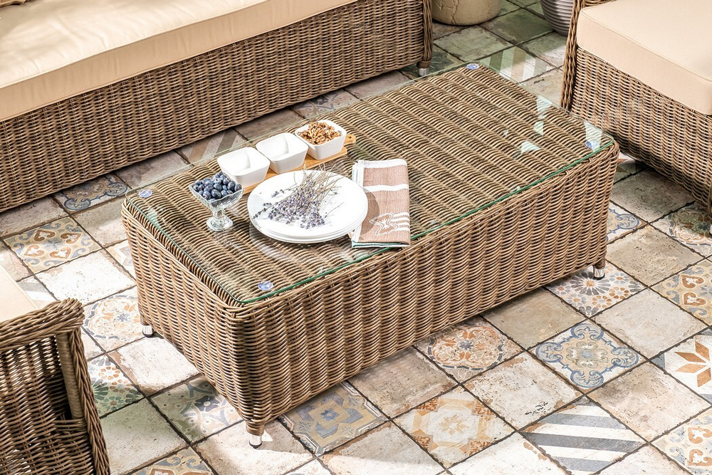 Плетеный кофейный стол OPAL