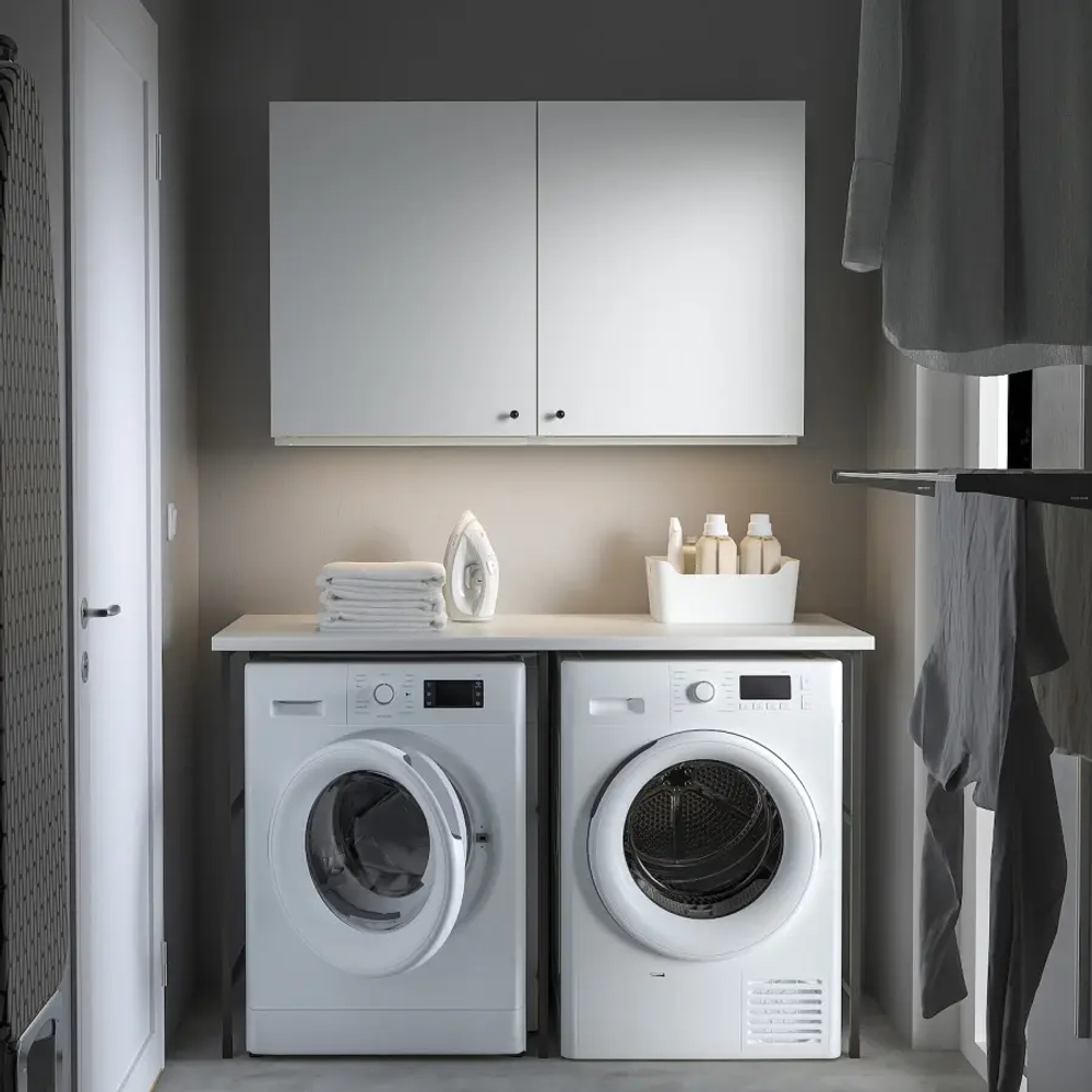 Комбинация - IKEA ENHET/ЭНХЕТ ИКЕА, 90,5х63,5х139 см, белый