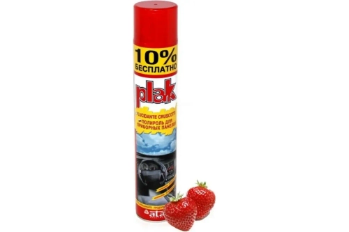 Полироль пластика 750мл Клубника PLAK