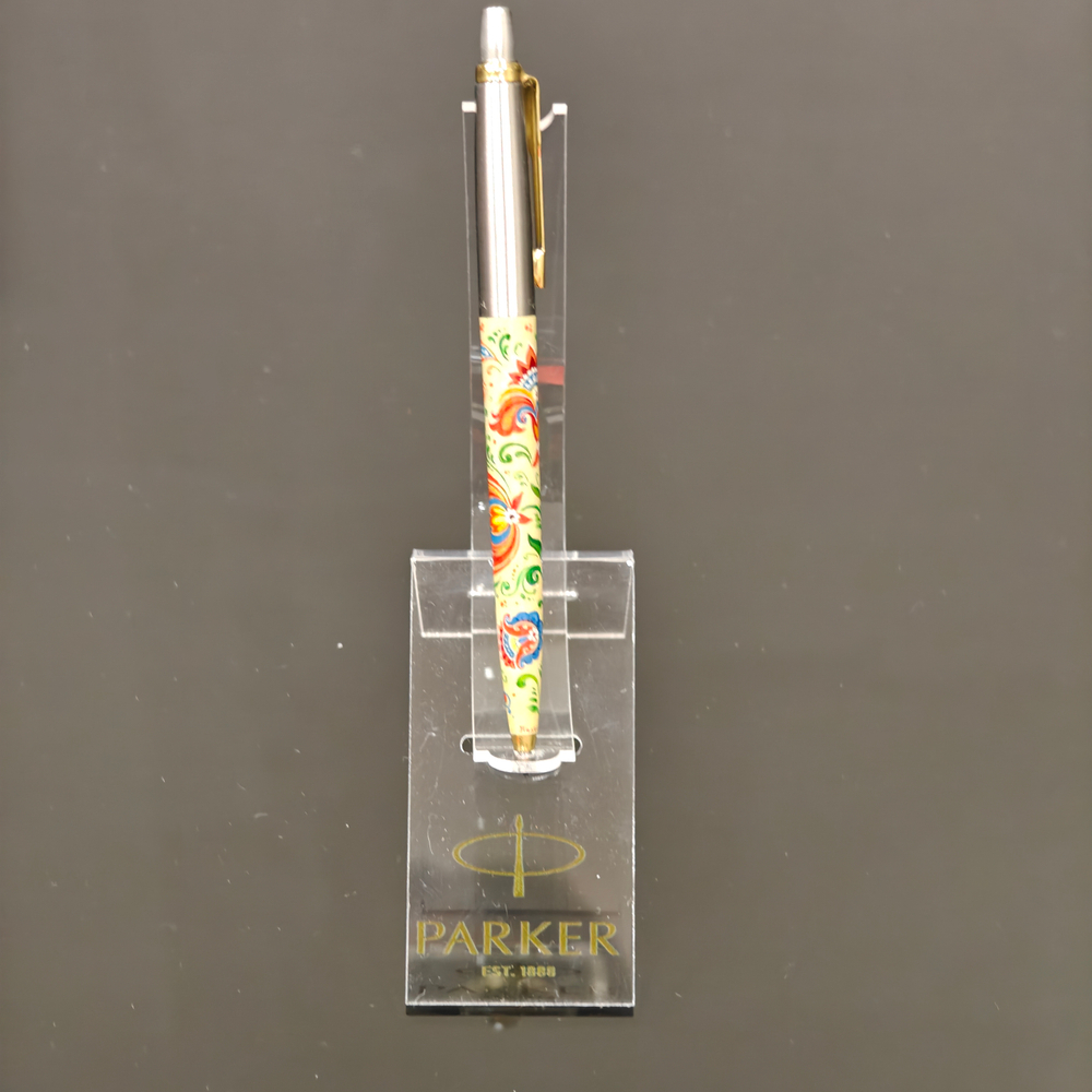 Коллекционная ручка Parker "Русские узоры" №148 с ручной росписью Палех в коробке