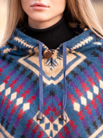 Пончо женское шерстяное с орнаментом