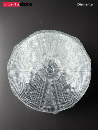 Тортница на ножке 33,5х9 см. из стекла, Diamante