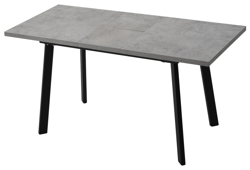 Стол М-City DISAUR Канзас 120 Бетон Чикаго Светло-серый, Черный каркас