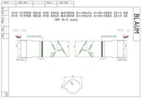 PCD фреза D.100x34x30+DKN Z=3+3 H=3 LH + RH для Brandt, SCM, IMA, Holzher