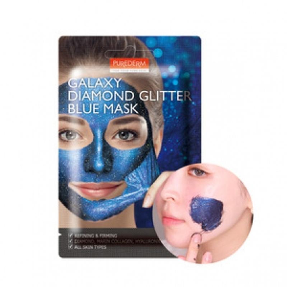 Purederm Galaxy Diamond Glitter Blue Mask укрепляющая маска - пленка (голубая)