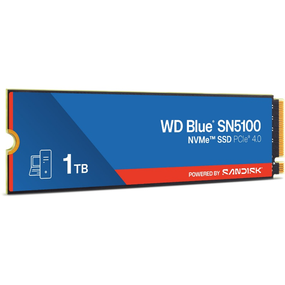 Твердотельный накопитель SSD 1TB WD Blue SN5100, NVMe, M.2 2280, PCI-E 4x4 [R/W - 7100/6700 MB/s]