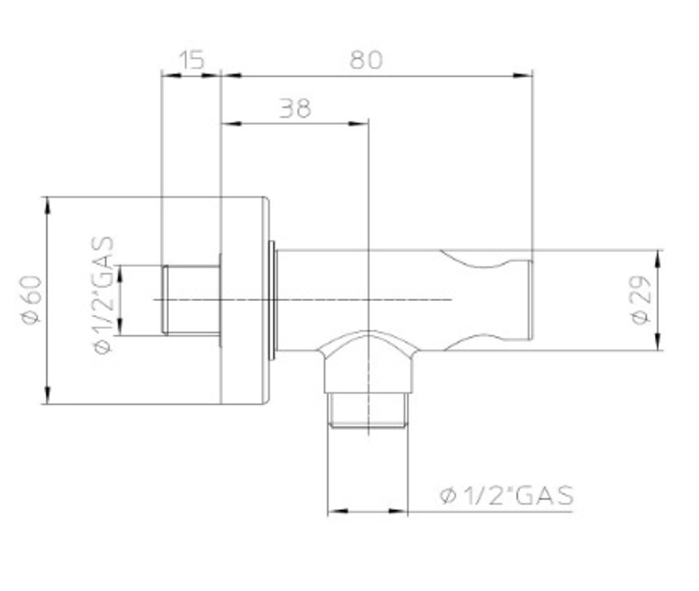 Bossini держатель с шланговым подсоединением, круглая розетка, цвет черный матовый
