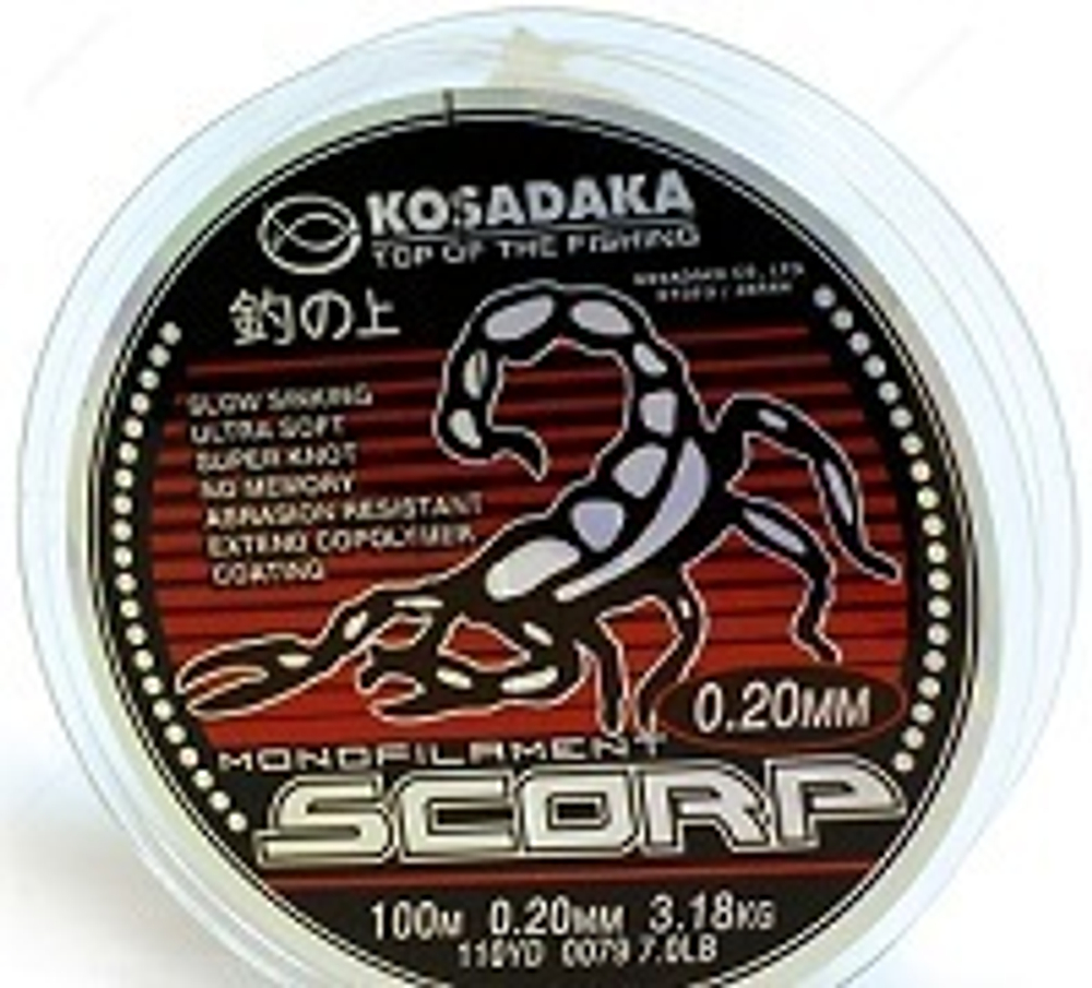 Леска Kosadaka Scorp 100м 0.40мм 11.8кг  LSCP40