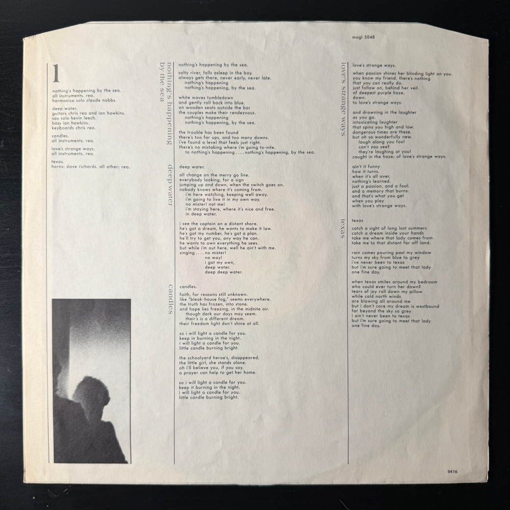 Chris Rea - Water Sign (Скандинавия 1983г.)