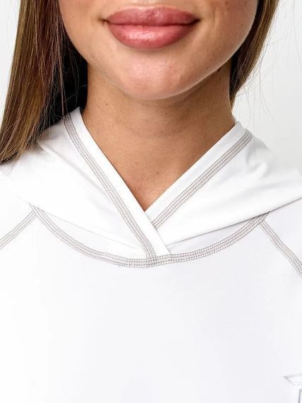 Футболка рашгард лонгслив Sargan Агидель Худи UPF 50+ белый