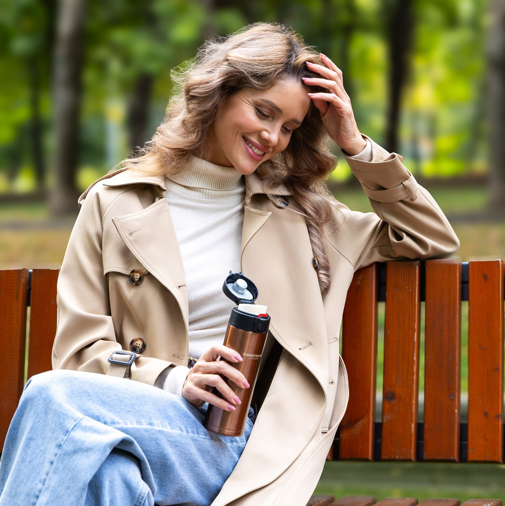 Термокружка Biostal Crosstown (0,42 литра), античная бронза