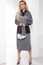 Платье "Спорт шик" (серое) П8514 LT Collection