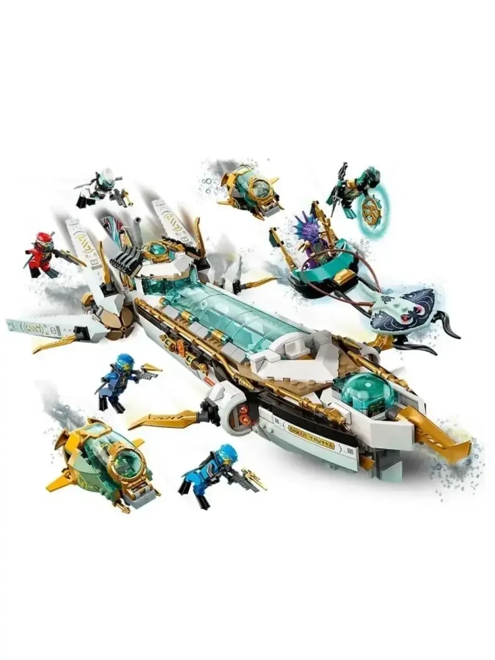 Конструктор Ниндзя Подводный Дар Судьбы 1211 деталей 60086