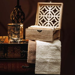 Набор полотенец 6шт 30x30 Arya home Case Natural слоновая кость