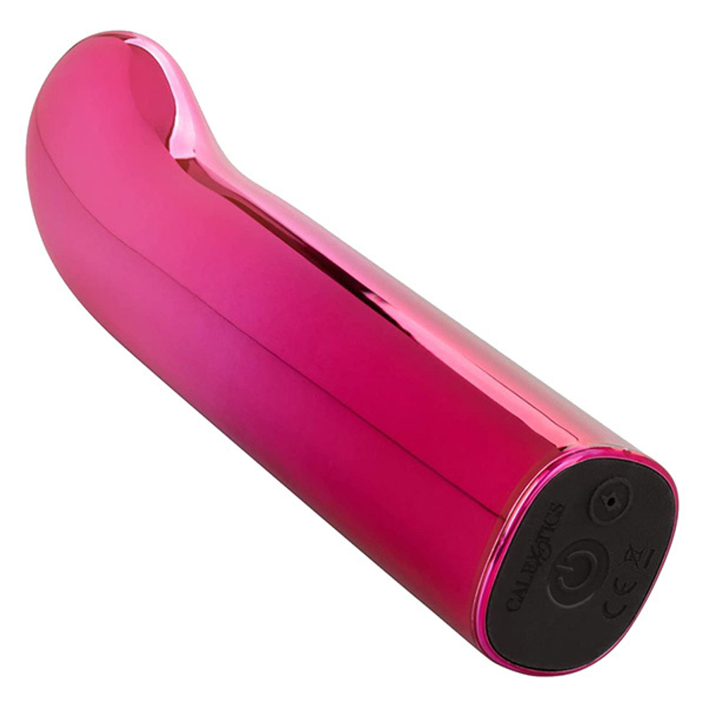 Розовый изогнутый мини-вибромассажер 12см California Exotic Novelties Glam G Vibe SE-4406-30-3