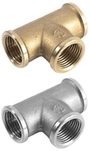 Тройники Stout c резьбой ВВ латунь