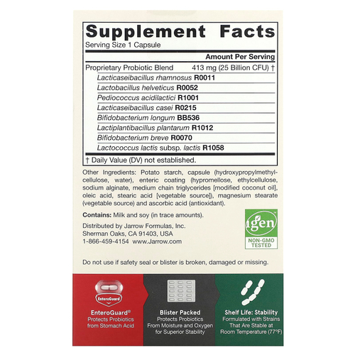 Jarrow Formulas, Jarro-Dophilus® EPS, 25 млрд КОЕ, 30 растительных капсул