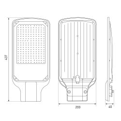 Уличный светильник ЭРА SPP-504-0-50K-120 120Вт 12 000лм 5000К IP65 КСС Д DOB SMD 48мм