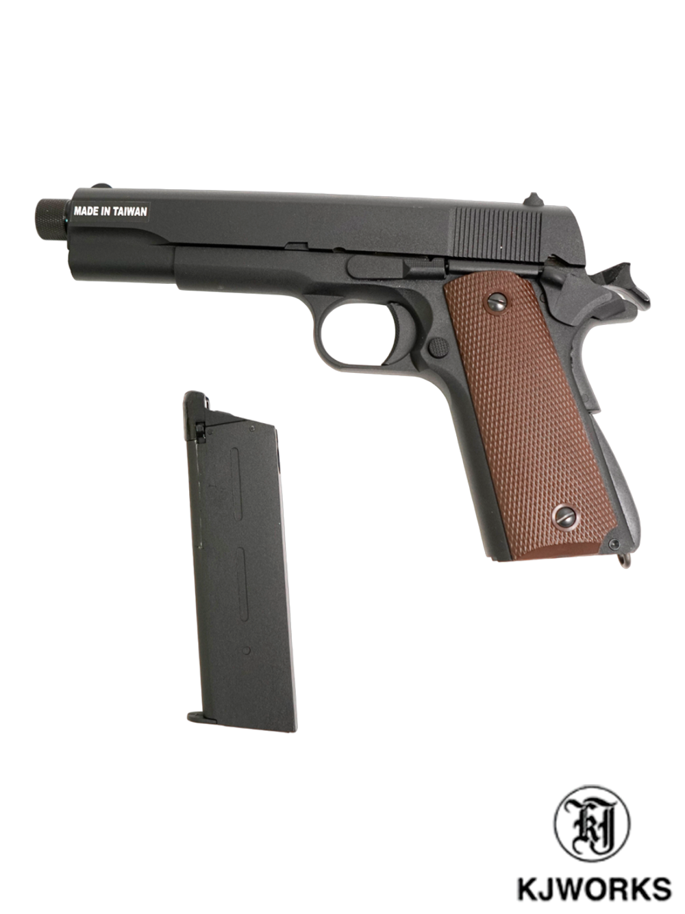 Пистолет KJW Colt M1911A1 TBC Gas GBB (1911-TBC.GAS). Black