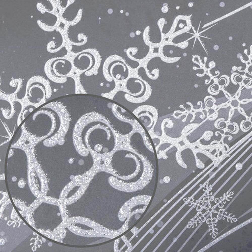 Украшение для окон и стекла ЗОЛОТАЯ СКАЗКА "Зимние узоры 4", 30х38 см, ПВХ, 591246