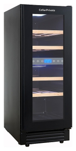 Винный шкаф Cellar Private CP017-2TBH черная дверь со скрытой рукояткой