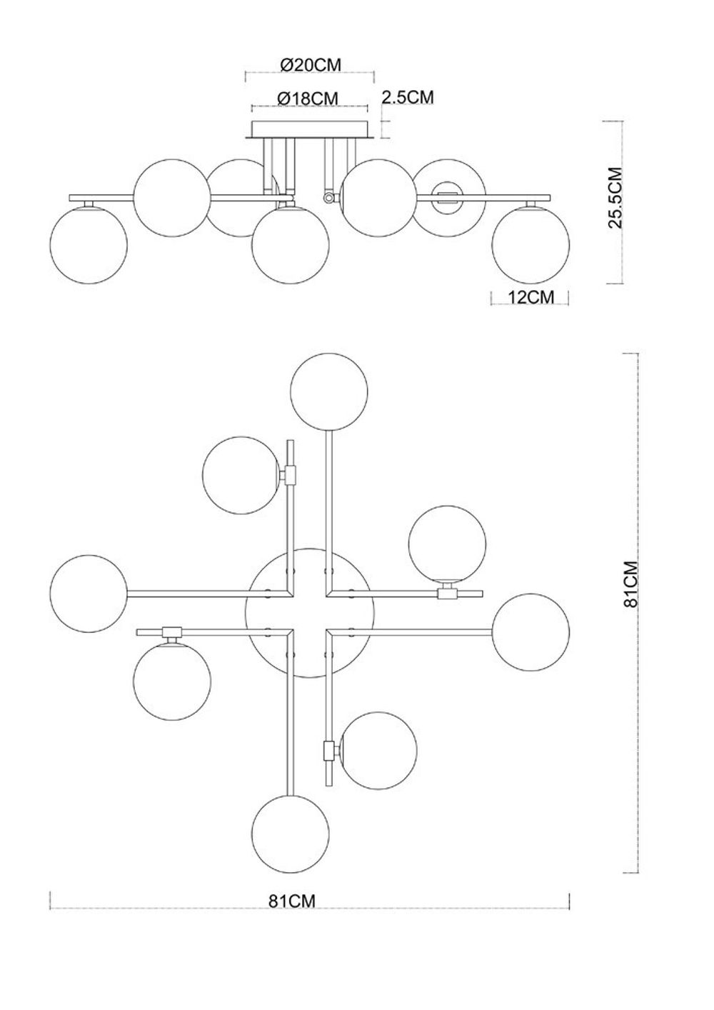 Потолочная люстра Arte Lamp