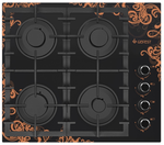 Поверхность варочная  Гефест СГ СВН 2230 К19 (черное стекло с рисунком, газ/к, 60*52)