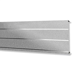 Рейка для подвесного потолка S-дизайн Cesal металлик серебристый с мет. полосой В22 150х3000 мм.