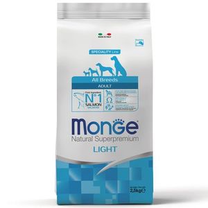 Cухой корм Monge Dog Speciality Line Light корм для взрослых собак всех пород, низкокалорийный, лосось с рисом