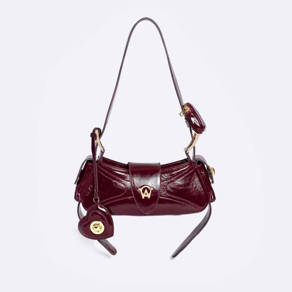 MANC КОЖАНАЯ СУМКА "AURORA MINI", БОРДОВЫЙ