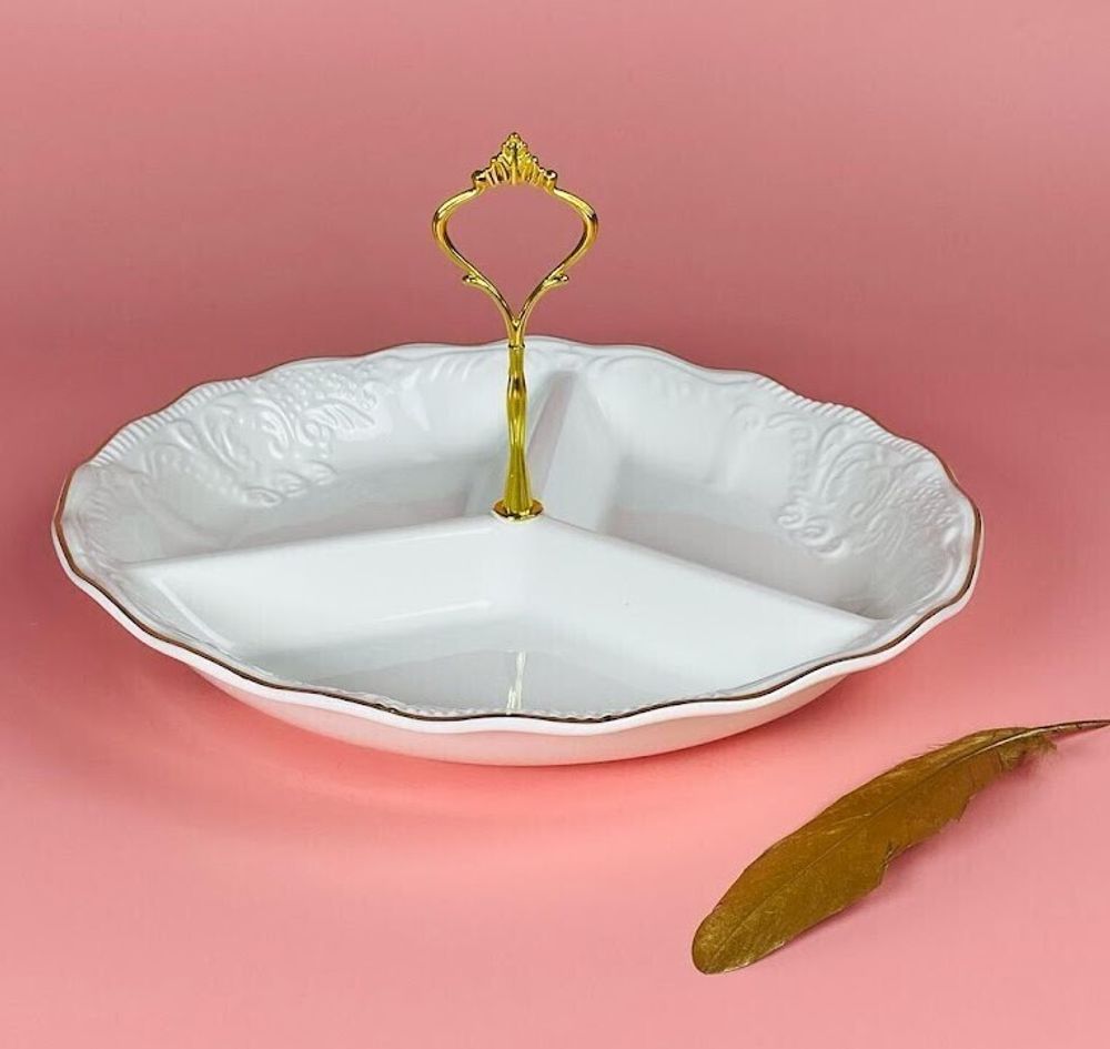 Lenardi 102-159 Менажница 28см АГАТА в под.уп.(х12)Фарфор