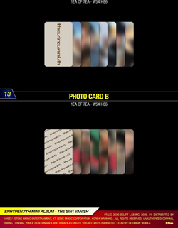Альбом ENHYPEN - THE SIN : VANISH 7th Mini Album 3 Version SET