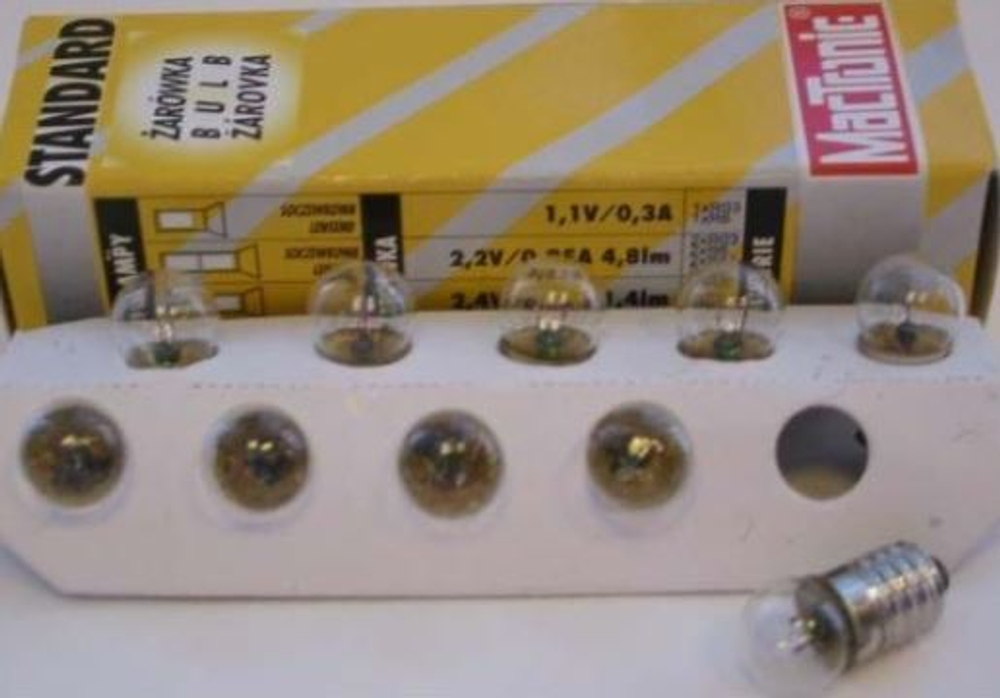 Лампа G11*24  4.8V/0.3A  E10 Mactronic
