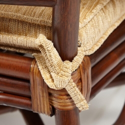 Обеденная группа GRAND 1 Pecan(стол со стеклом+6 кресел+ подушки), натуральный ротанг