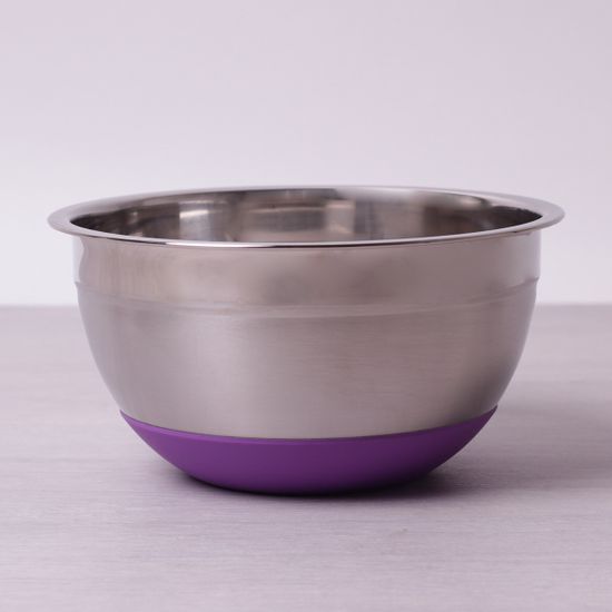 Миска d18х9 см. из нержавеющей стали c силиконовым дном Kamille КМ-4346