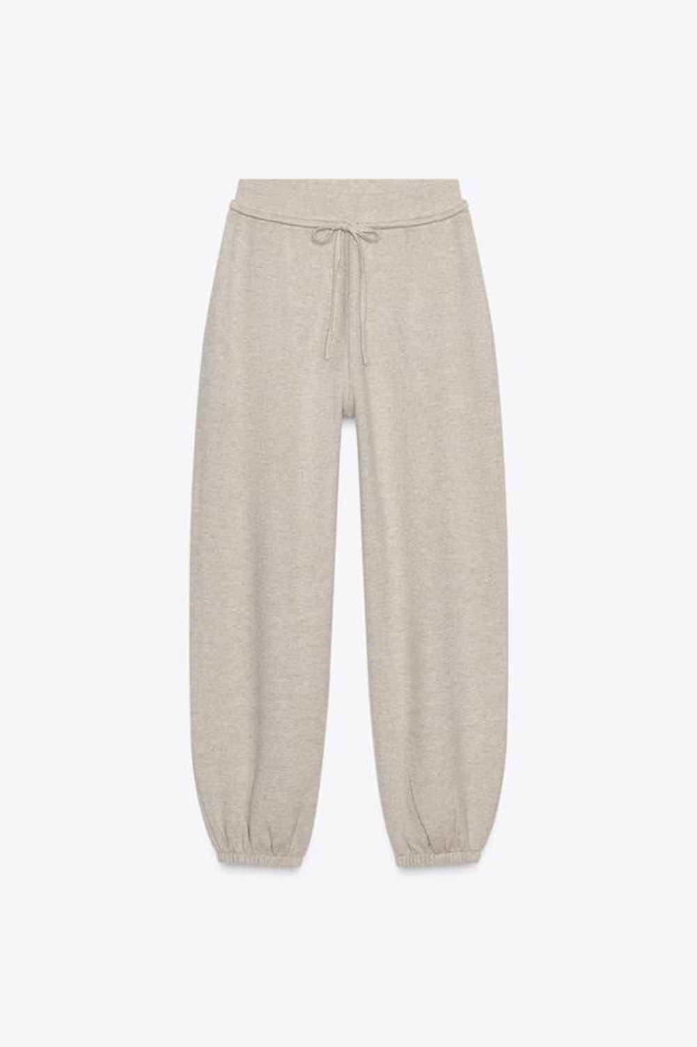 ZARA БРЮКИ-ДЖОГГЕРЫ SOFT, БЕЖЕВЫЙ МЕЛАНЖ