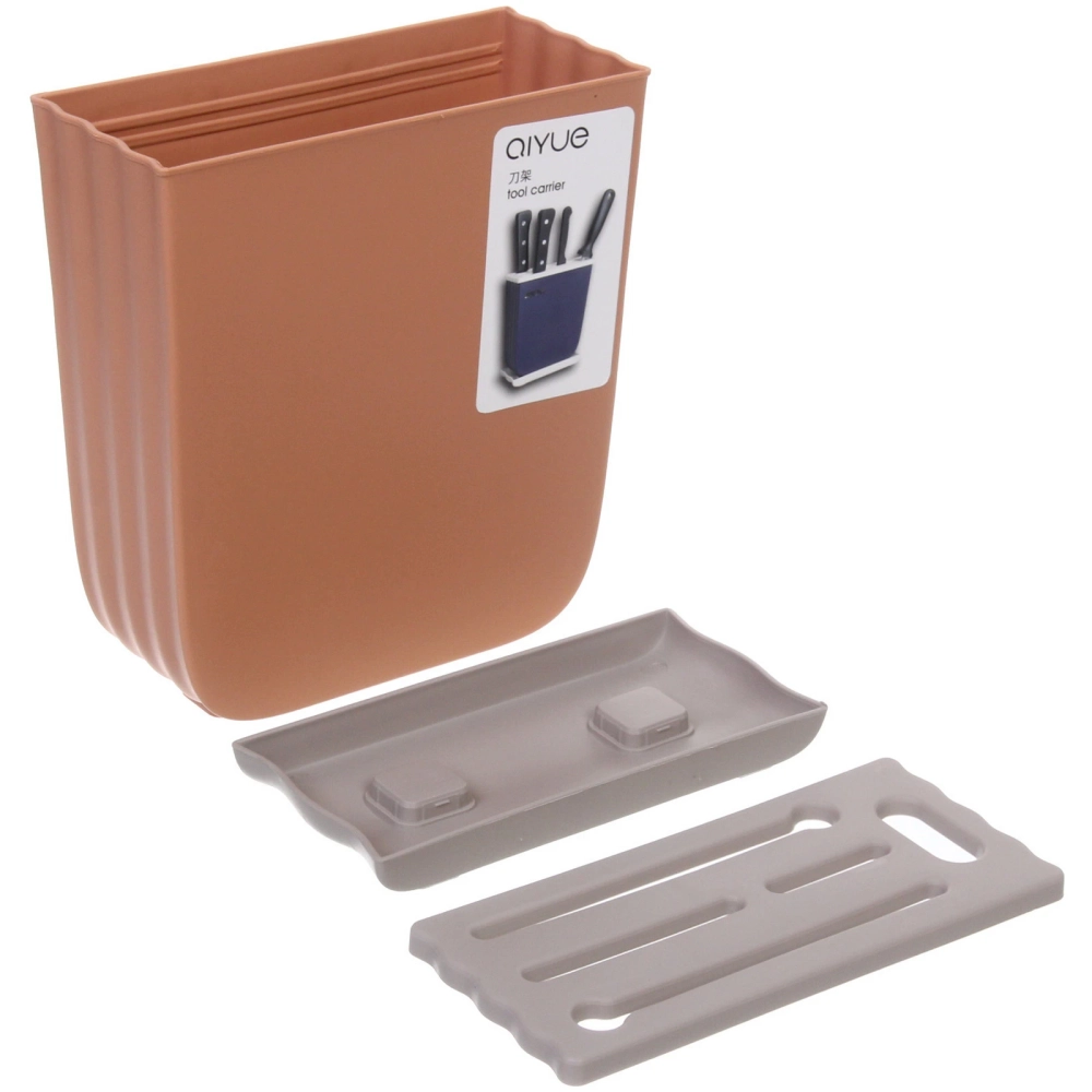 Подставка для ножей «Стиль» 19*16*7см с поддоном, микс