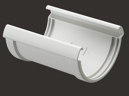 Cоединитель желоба Деке люкс ПВХ Пломбир