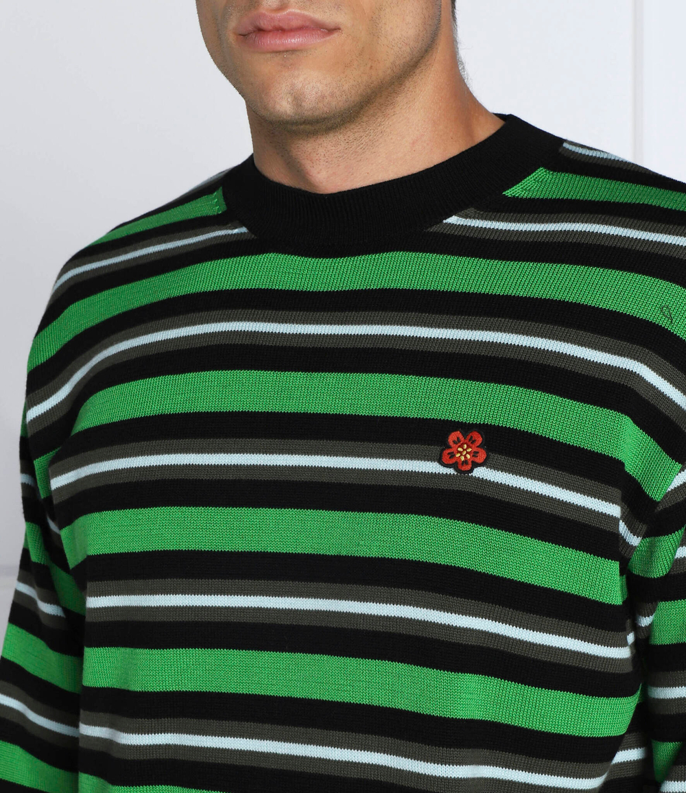 Хлопковый свитер Kenzo - зеленый(FC65PU3373CC)