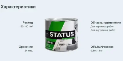 РАДУГАМАЛЕР Краска Гладкая, до 60°, Масляная, Глянцевое покрытие, 1.8 кг, белый