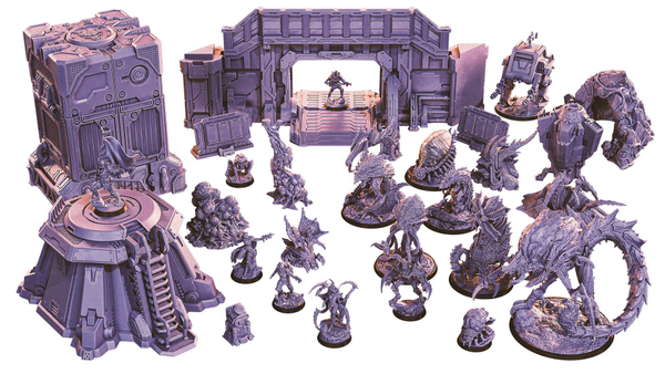 Императрица Улья 32мм миниатюра для настольных игр (Войны Тайсектов, Warhammer 40k, Tyranids, Zerg, киберпанк, D&D, подарок коллекционеру