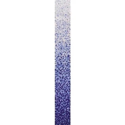 DE-32-m Мозаичная растяжка чип 15 цветное стекло Alma Ombre голубой белый 1 лист=0.783 кв.м